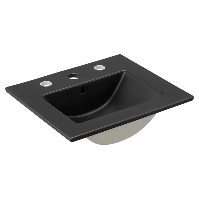 Modway – Cayman 18″ Bathroom Sink by Modway Bathroom Vanities Black – EEI-5068-BLK
