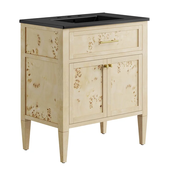 Modway – Elysian 30″ Wood Bathroom Vanity by Modway Bathroom Vanities Oatmeal – EEI-6445-BLK-BUR