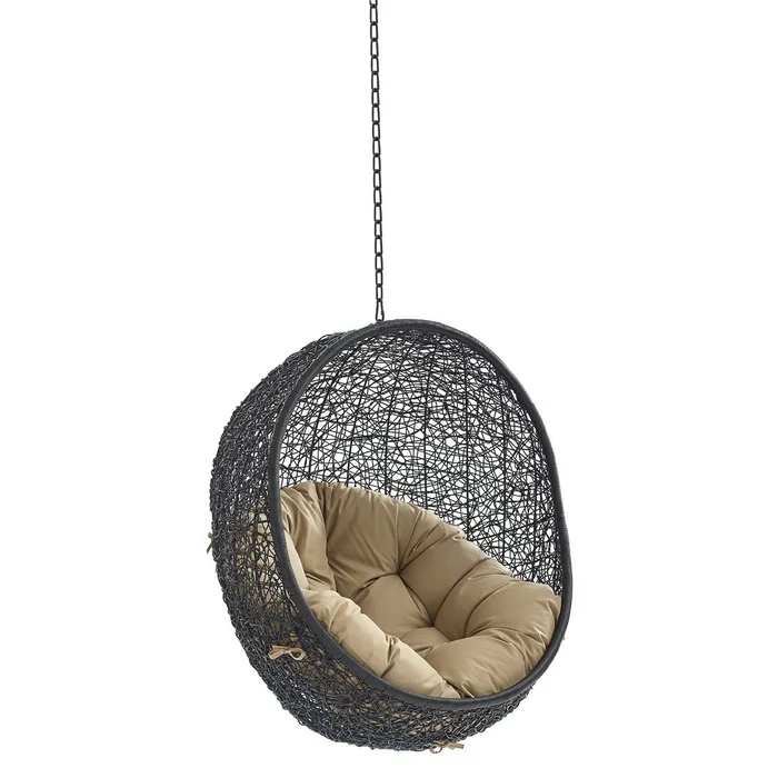 Modway – Encase Swing Outdoor Patio Lounge Chair Without Stand by Modway Outdoor Furniture Daybeds and Lounges Brown – EEI-3636-BLK-MOC