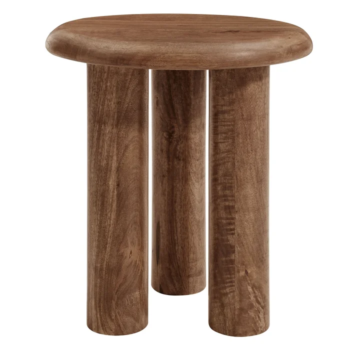 Modway – Mavina Mango Wood Side Table by Modway Living Room Tables Brown – EEI-7284-WAL