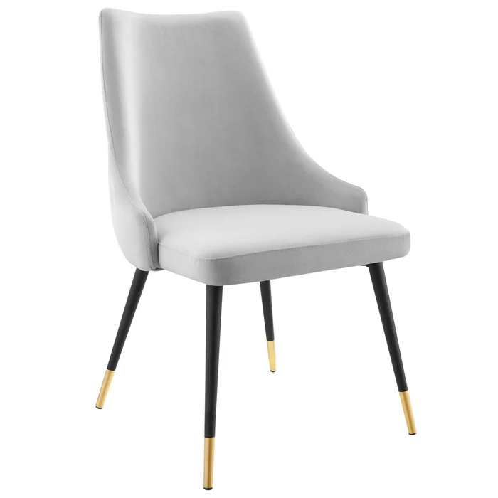 Modway Outlet Adorn Tufted Performance Velvet Dining Side Chair by Modway Bar and Dining Furniture Light Gray – EEI-3907-LGR