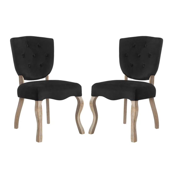 Modway Outlet Array Dining Side Chair Set of 2 by Modway Bar and Dining Furniture Black – EEI-3381-BLK