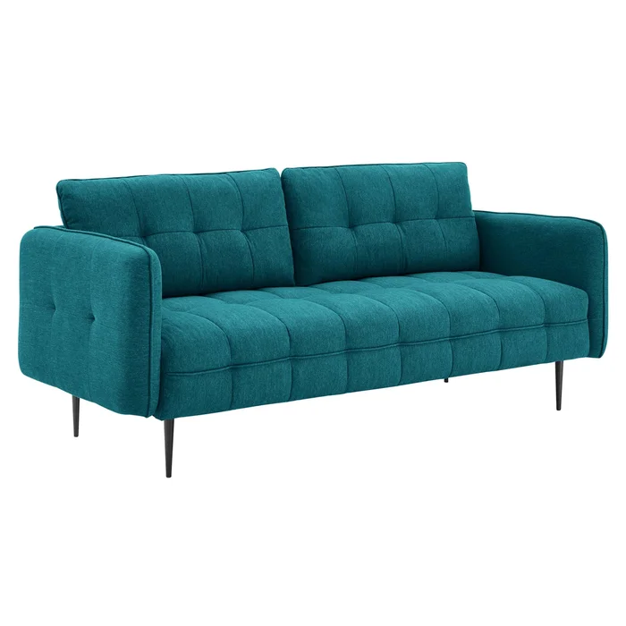 Modway Outlet Cameron Tufted Fabric Sofa by Modway Living Room Furniture Teal – EEI-4451-TEA