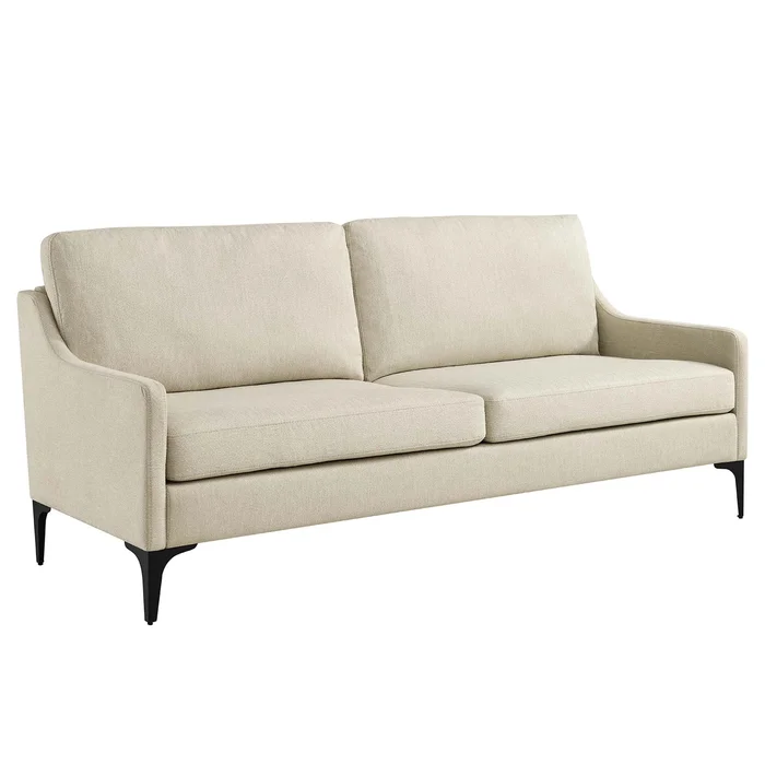 Modway Outlet Corland Upholstered Fabric Sofa by Modway Living Room Furniture Beige – EEI-6019-BEI
