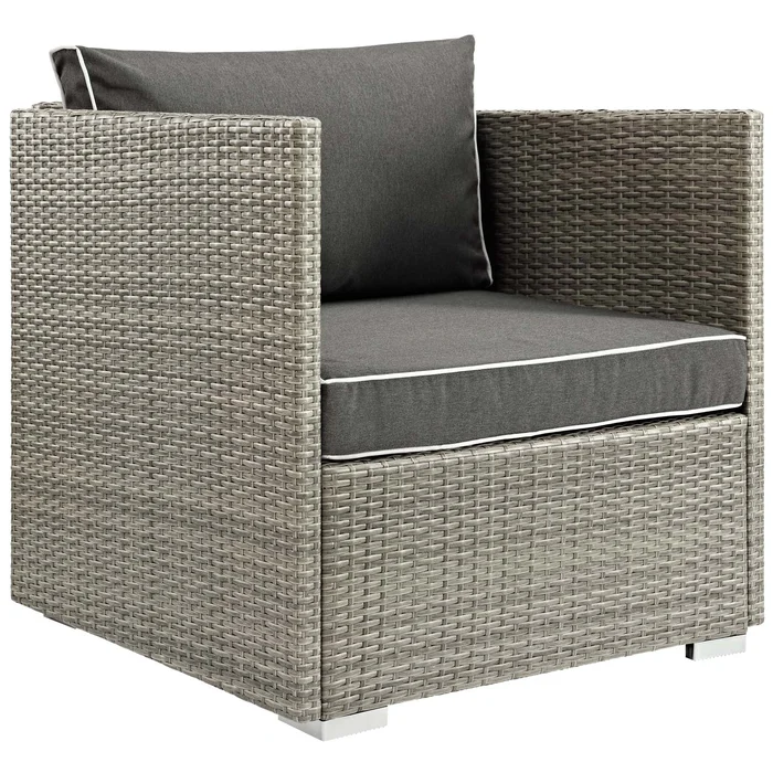 Modway Outlet Repose Outdoor Patio Armchair by Modway Outdoor Furniture Furniture Light Gray Charcoal – EEI-2960-LGR-CHA