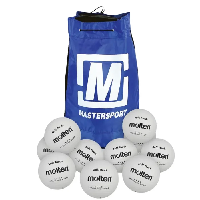 Molten V58SL All White Volleyball x 10