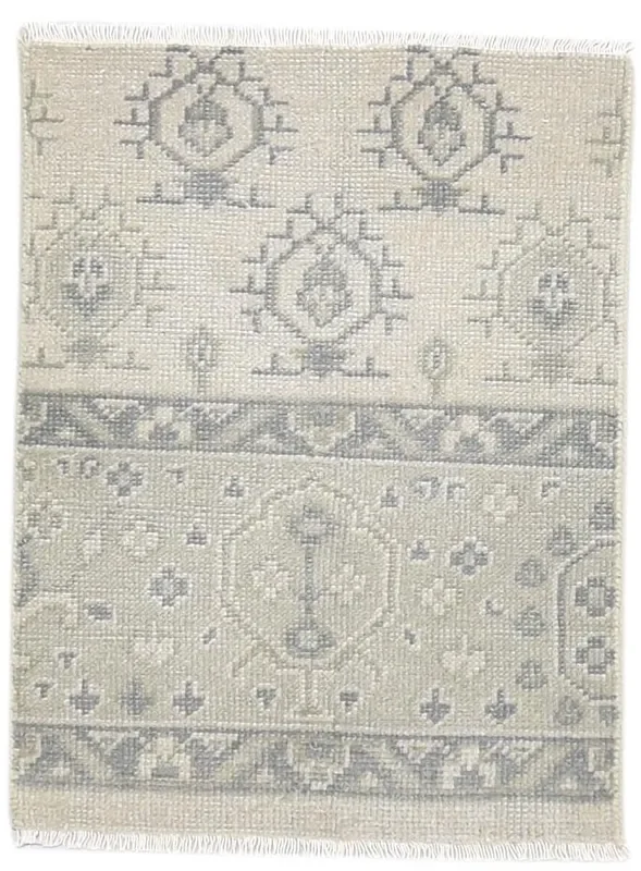 Mommy Wool Sand Rug 2′ X 2′ Persian Hand Knotted Bokhara Oriental