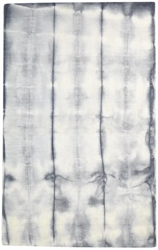 Moyra 5′ X 8′ Rug Wool Charcoal Modern Hand Tufted Shibori Tie Dye