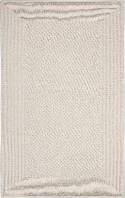 Natura Collection 5′ x 8′ Ivory Handmade Wool Area Rug