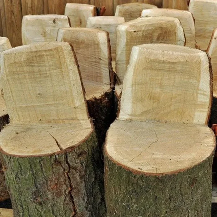 Natural Wooden Tree Seats x 15