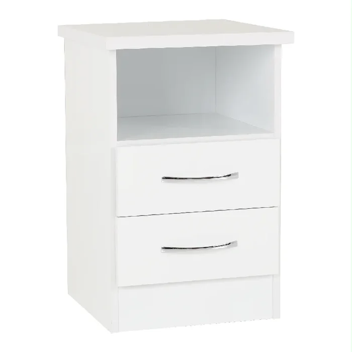 Nevada 2 Drawer Bedside Table