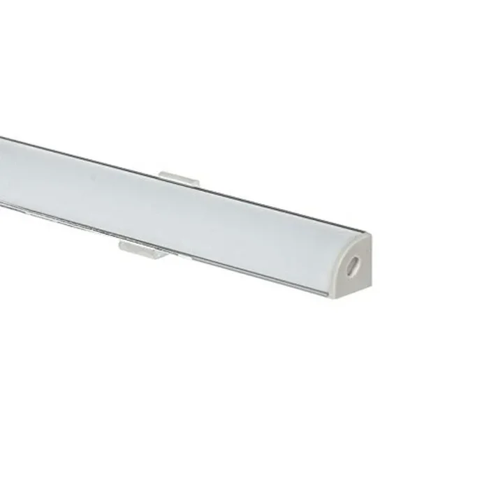 New Lamp Angular Profile 16x16mm White Aluminum 3 mt Opal Diffuser