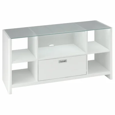 New York Skyline Credenza / TV Stand in Plumeria White – Kathy Ireland