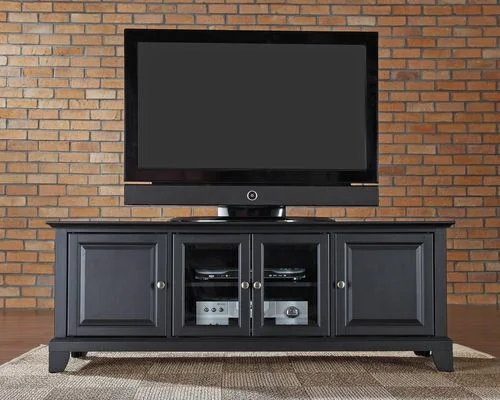 Newport 60″ Low Profile TV Stand in Black – CROSLEY-KF10005CBK