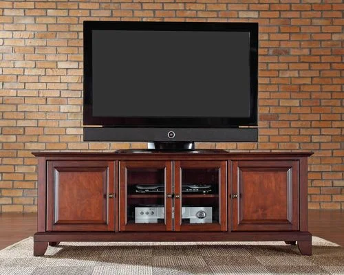 Newport 60″ Low Profile TV Stand in Vintage Mahogany – CROSLEY-KF10005CMA
