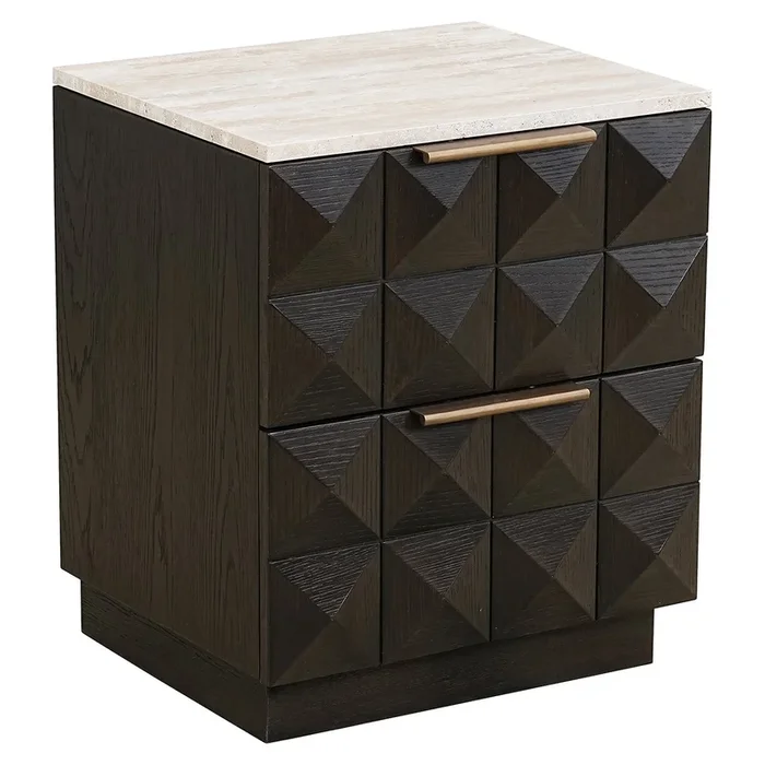 Nightstand Claremont 2-drawers (Brown)- Richmond Interiors – Please message to discuss pricing & availability before purchase