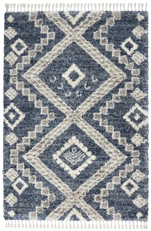 Nourison Oslo Shag OSL02 Denim Blue Rug