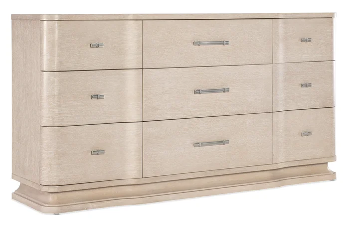 Nouveau Chic – Nine Drawer Dresser – Light Brown