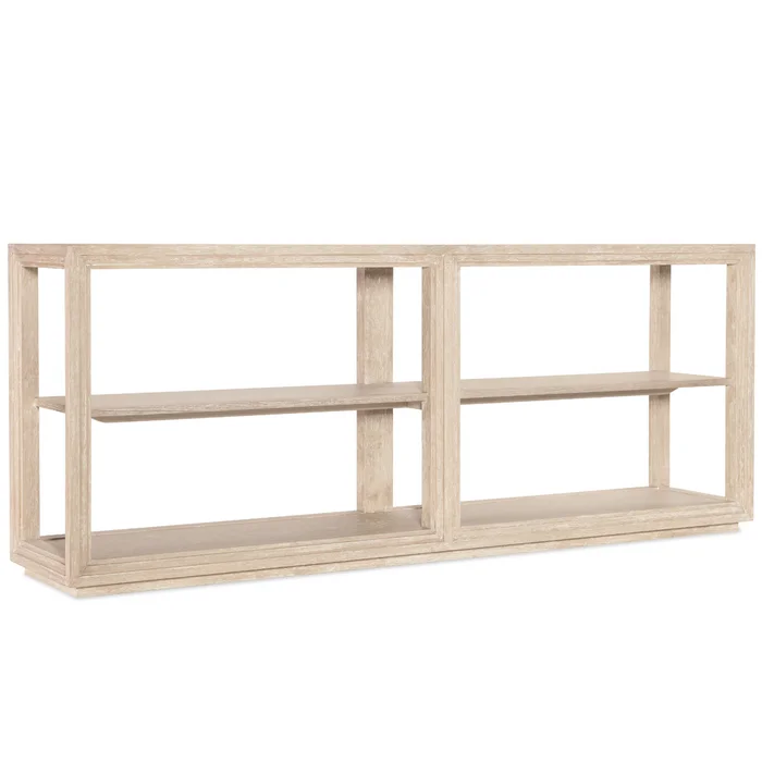 Nouveau Chic Console Table with Glass Top and Shelf