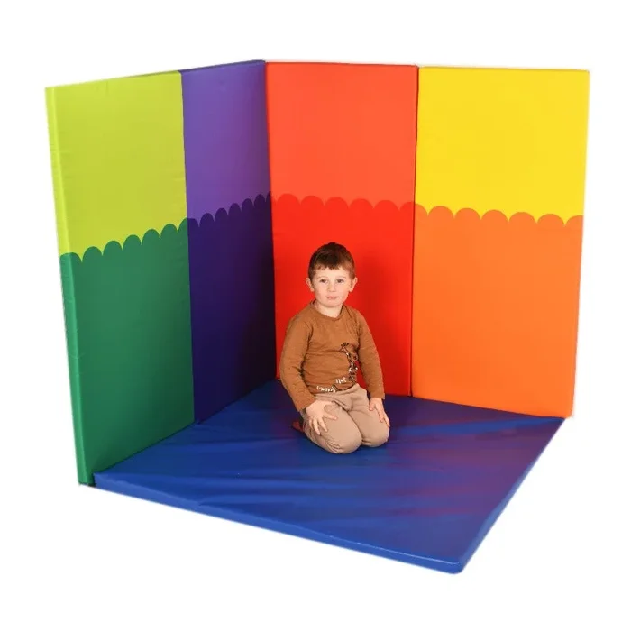 Nursery Soft Wall Pads x 4 – Multi Colour + Floor Mat
