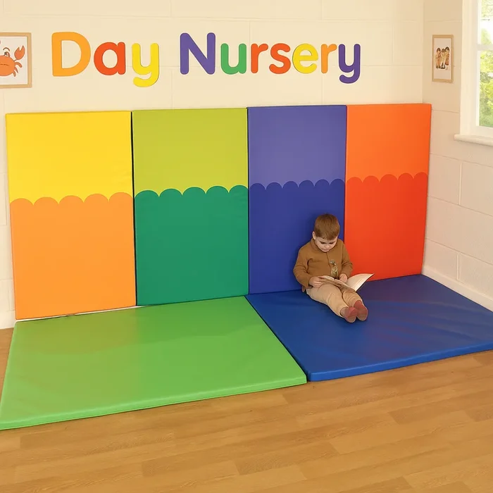 Nursery Soft Wall Pads x 4 – Multi Colour + Floor Mats