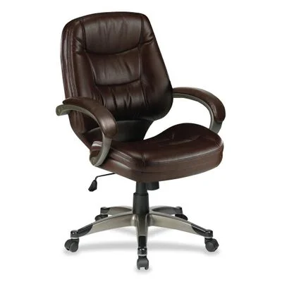 Office Chair Mid Back – Leather Saddle – LLR63281