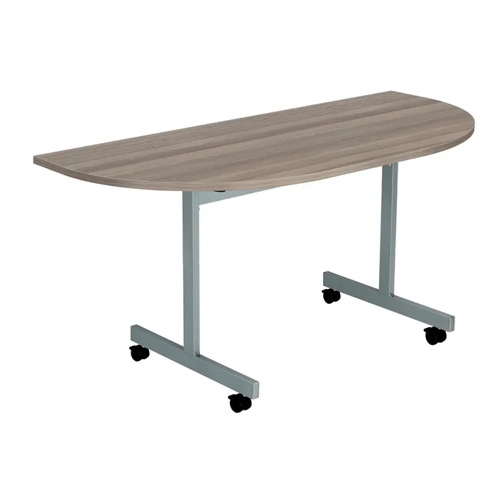 One Eighty D-End Tilting Table – Grey Oak