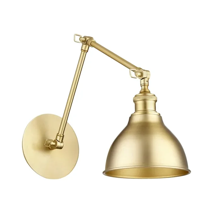 One-Light Aged Brass Wall Mount
