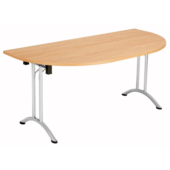 One Union D-End Folding Table – Beech