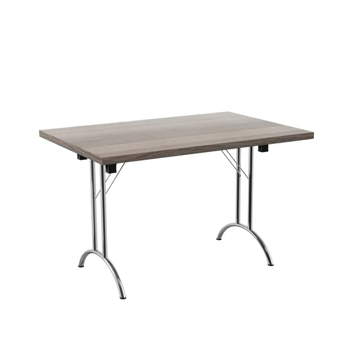 One Union Rectangular Folding Table – Grey Oak