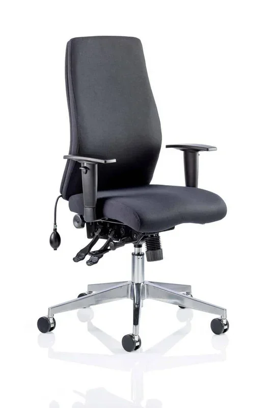 Onyx Ergo Posture Chair Black Fabric With Arms