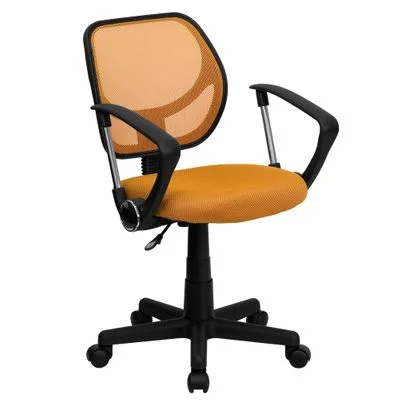 Orange Mesh Computer Chair with Arms – WA-3074-OR-A-GG