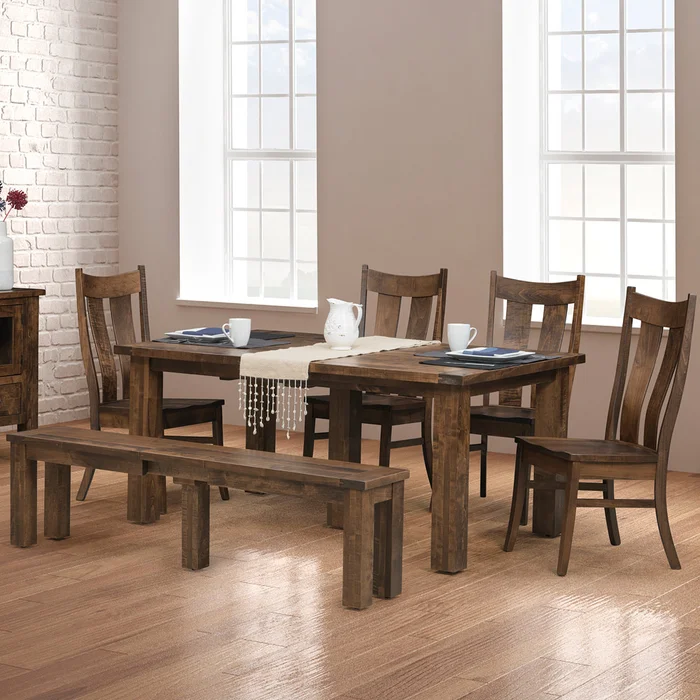 Orland Park Rustic Barn Floor Table Set