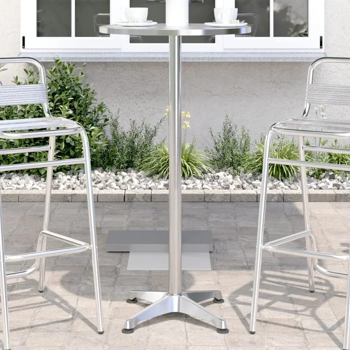 Outdoor Bar Table Height Adjustable Ø Aluminium