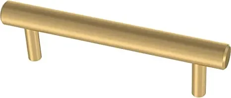 Oversized Bar Pull 5-1/16″ (128mm), Brushed Brass, (Set of 10)