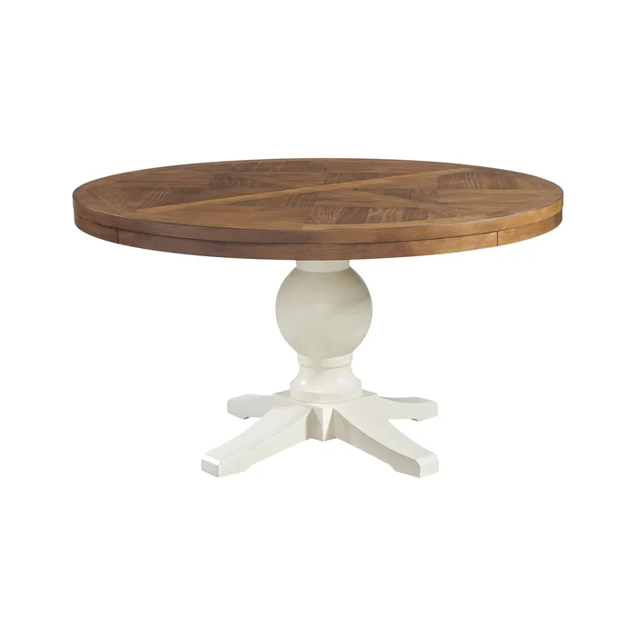 Park Creek – Round Standard Height Dining Table – Cottage White Finish