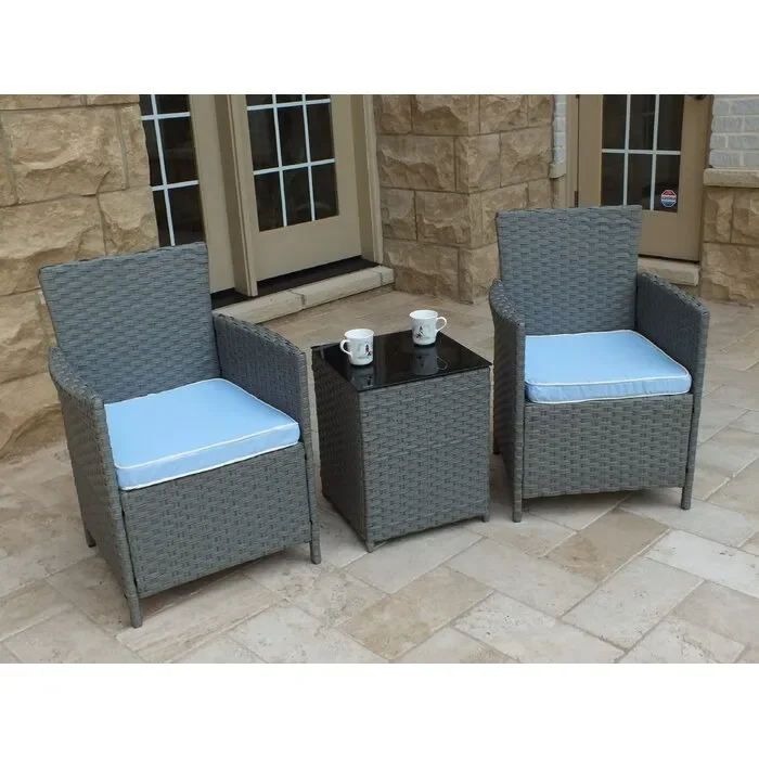 Pendergast 3-Piece Rattan Seating Group with Cushions #SA770