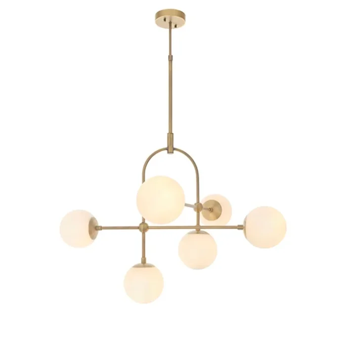 Pilar 6 Light Brass Ceiling Light