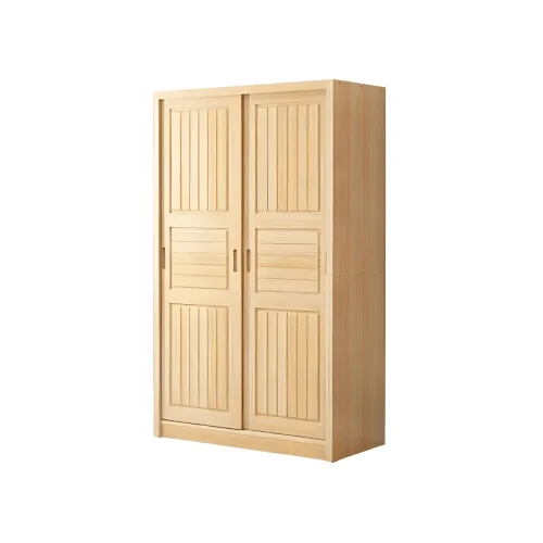 Pine Solid Wood Adult Sliding Door Wardrobe (Multiple Sizes)