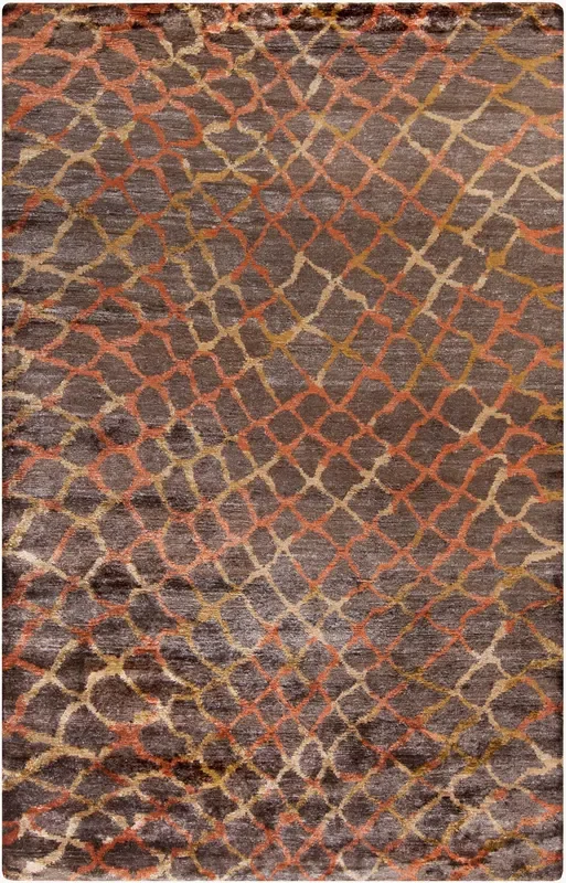 Platinum PLAT-9019 8ft Runner Handmade Faux Silk Runner Rug