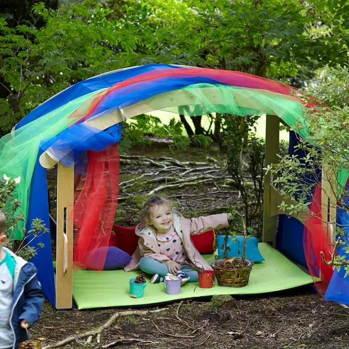 Playscapes Indoor / Outdoor Childrens Folding Den + Rainbow Den Kit