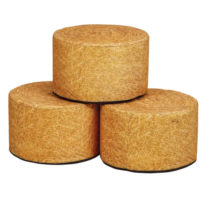 Playscapes Soft Hay Bale Seat Round Cushions x 3