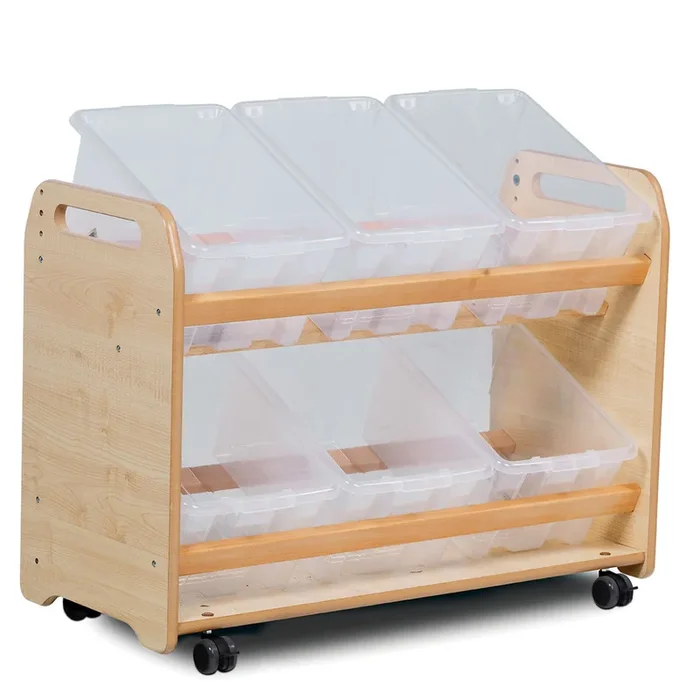 Playscapes Tilt Tray Storage Unit – 6 x Clear Tubs