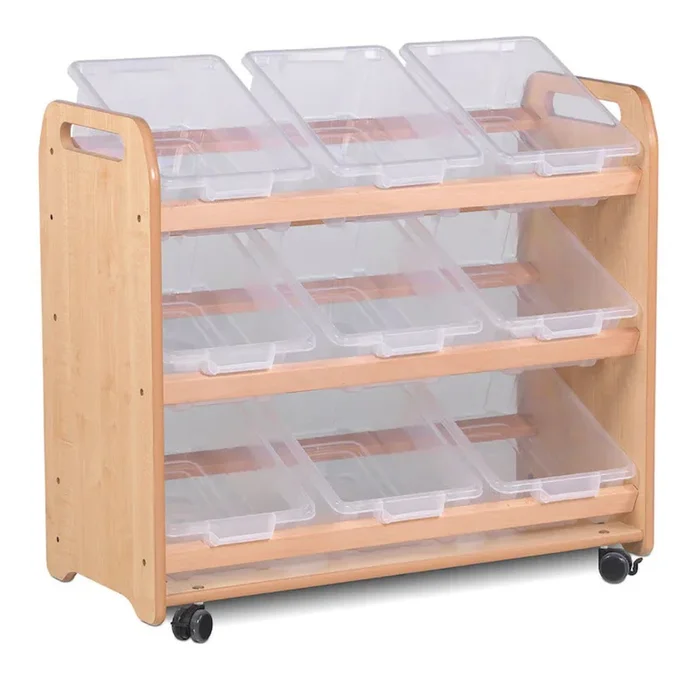 Playscapes Tilt Tray Storage Unit – 9 x Clear Tubs