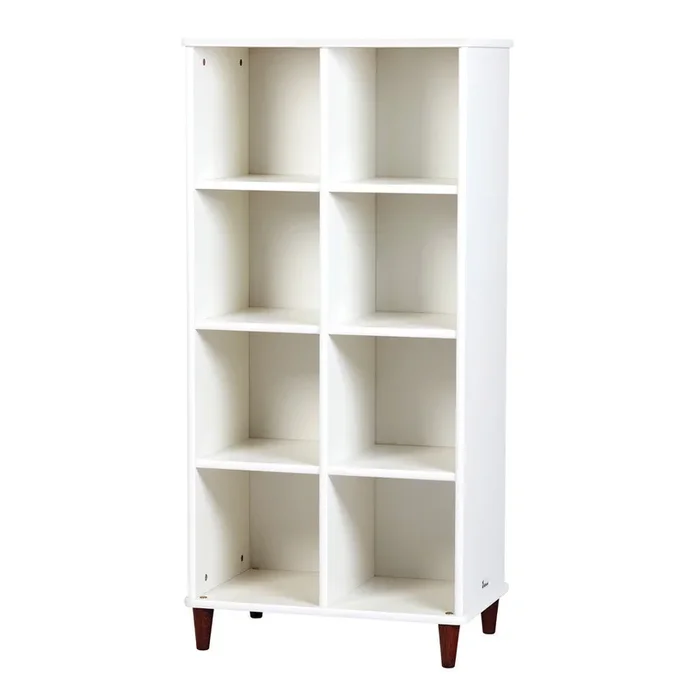 Playscapes White 4 x 2 Cube Wooden Shelf With Back