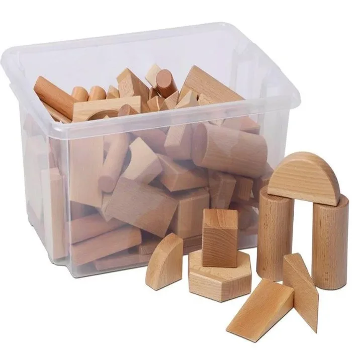 Playscapes Wooden Block Construction Tub Set 3