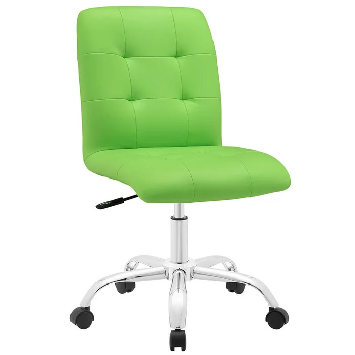 Prim Mid Back Office Chair, Green Faux Leather