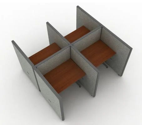 Privacy Cubicle Panel Station, 2X2 Layout, 47″H, 36″W, Vinyl Panels – OFM – T2X2-4736-V