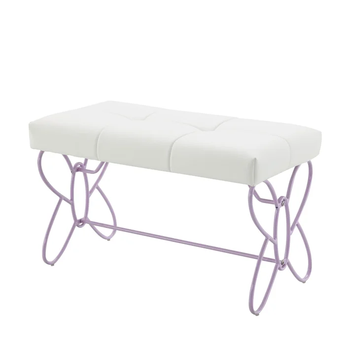 Priya II – Synthetic Leather Purple Bench – Purple / White