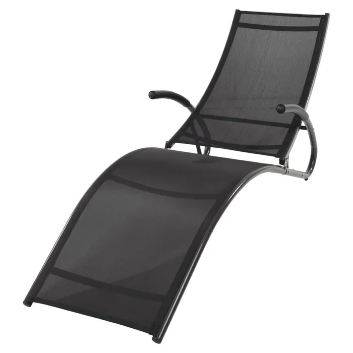 Progarden Foldable Sunlounger 174X59X87 Cm Black
